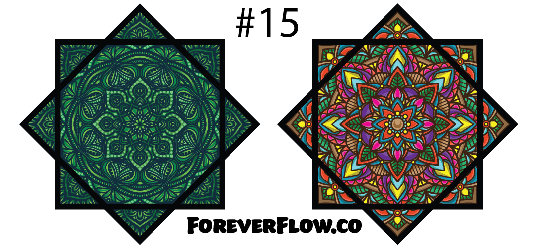 #15 Green FlipFlop Mandala FlowStar