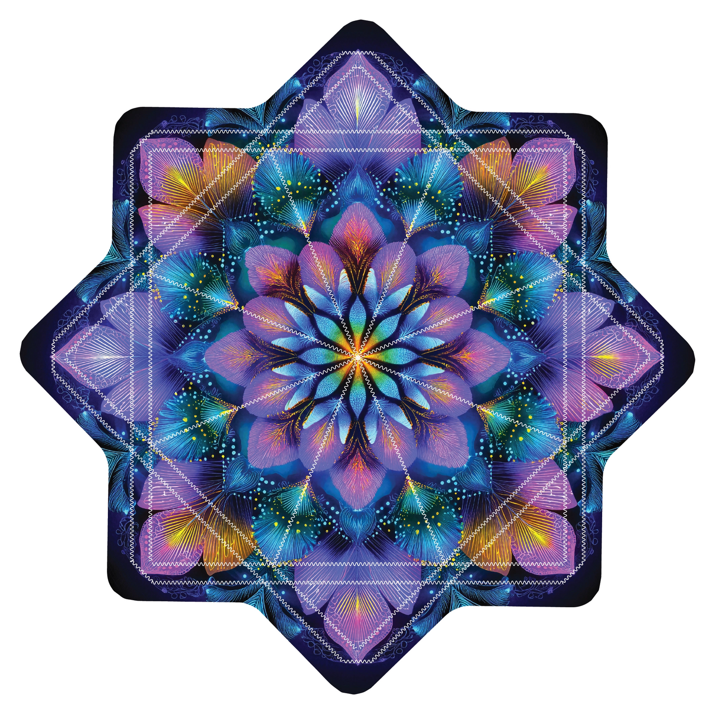 Blooming Flower Of Life – GlowStar- RGB Light Up 26" (Ready To Ship)