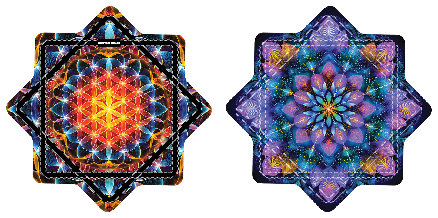 Blooming Flower Of Life – Stash Star - Velcro Pocket (Ready To Ship)