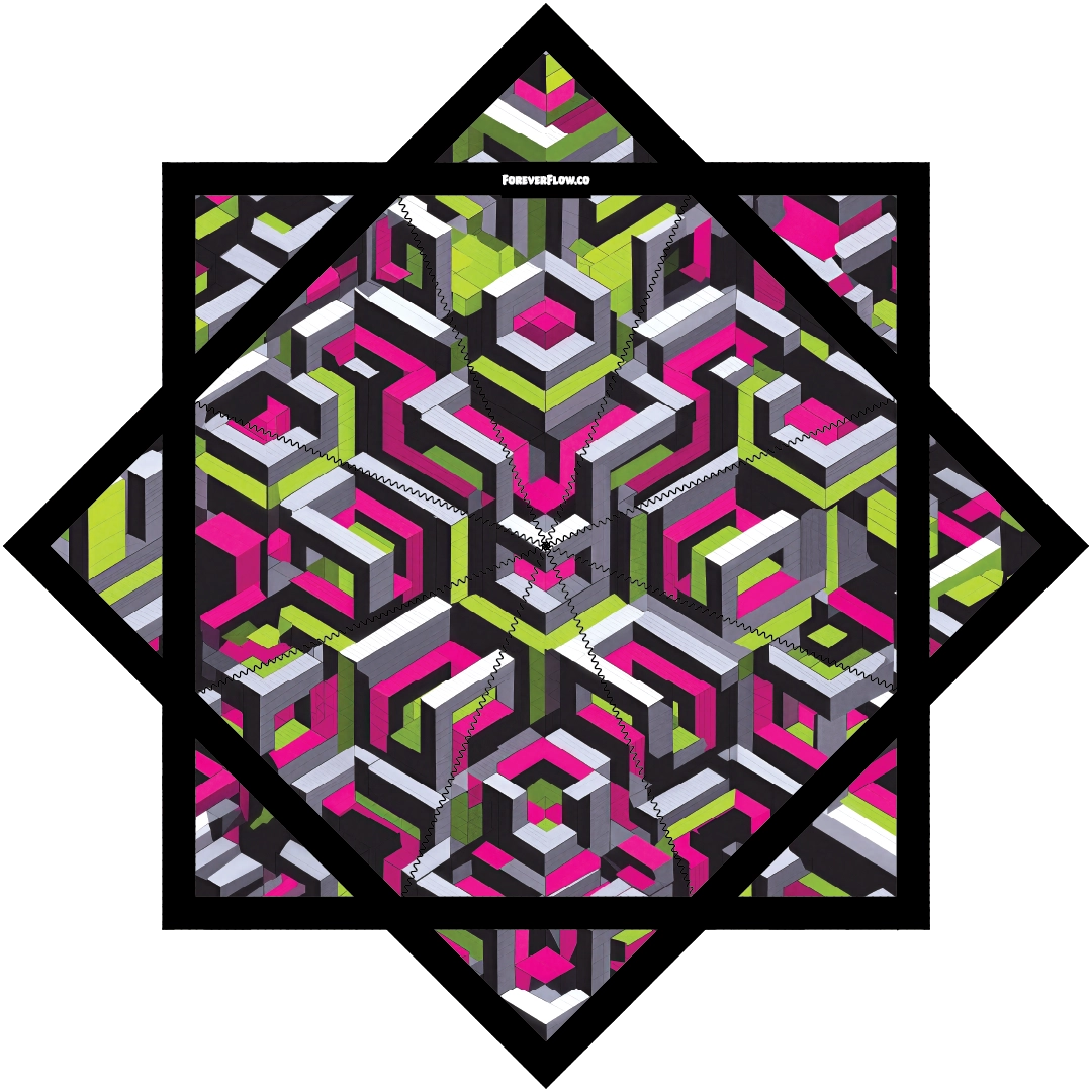 Broken Geometric Space – Jumbo 48" FlowStar (Ready To Ship)