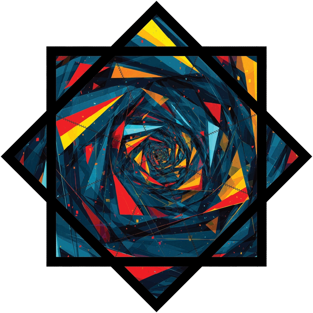 Broken Geometric Space – Jumbo 48" FlowStar (Ready To Ship)