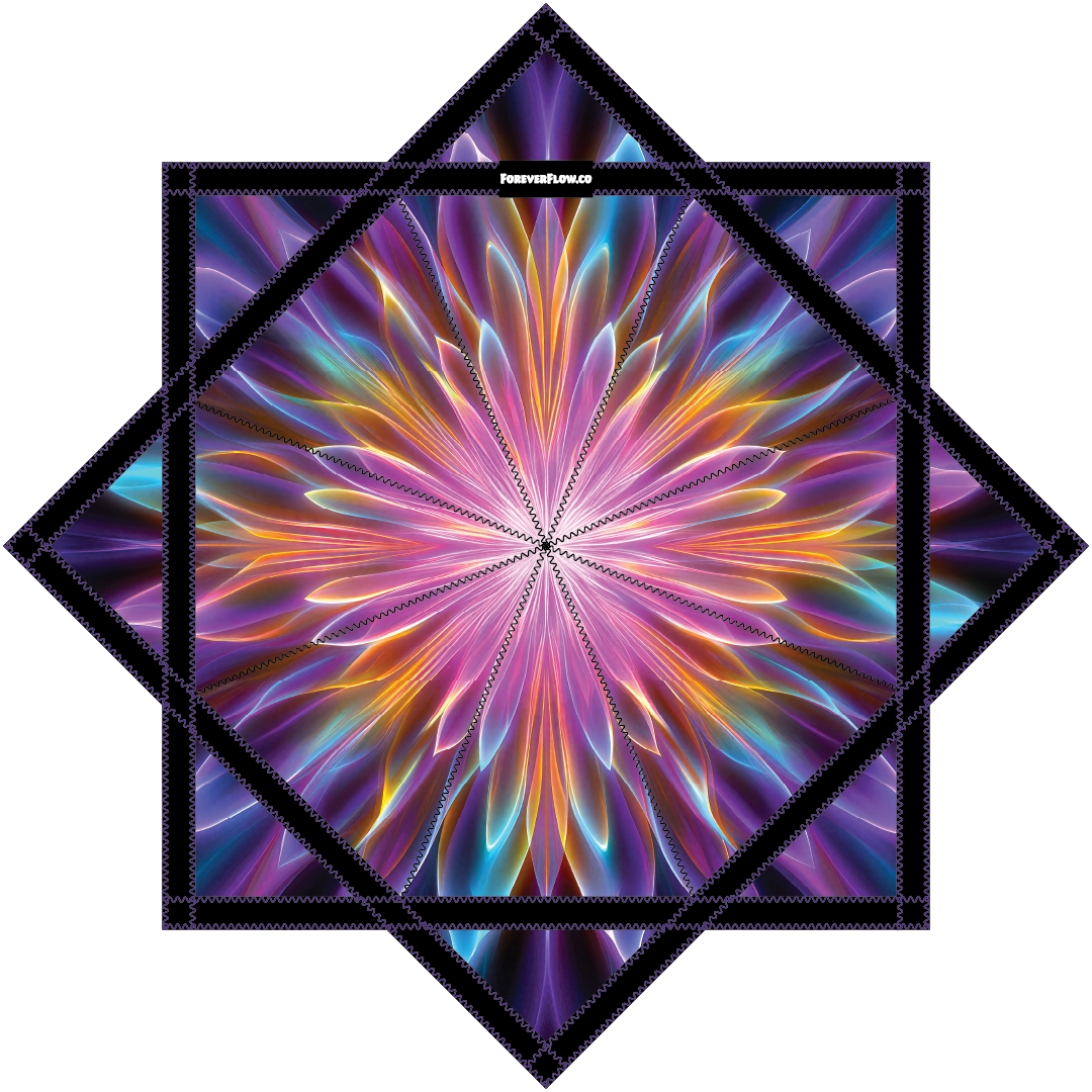 Cosmic Flower Feather– Jumbo 48" FlowStar (Ready To Ship)