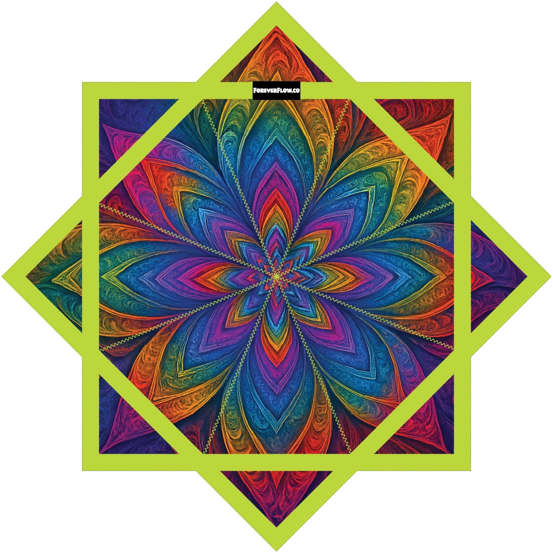 Cosmic Rainbow Flower – Jumbo 48" FlowStar (Ready To Ship)