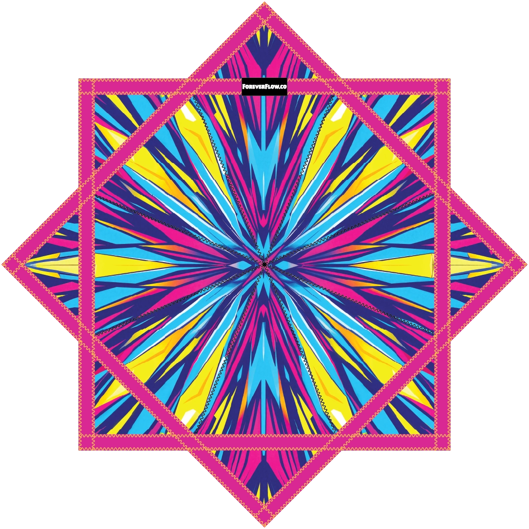 Exploding Paint Swirl – Jumbo 48" FlowStar (Ready To Ship)