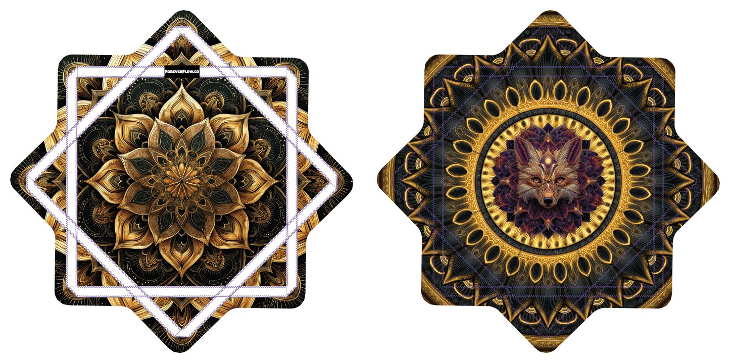 Flower Fox – Stash Star - Velcro Pocket (Ready To Ship)