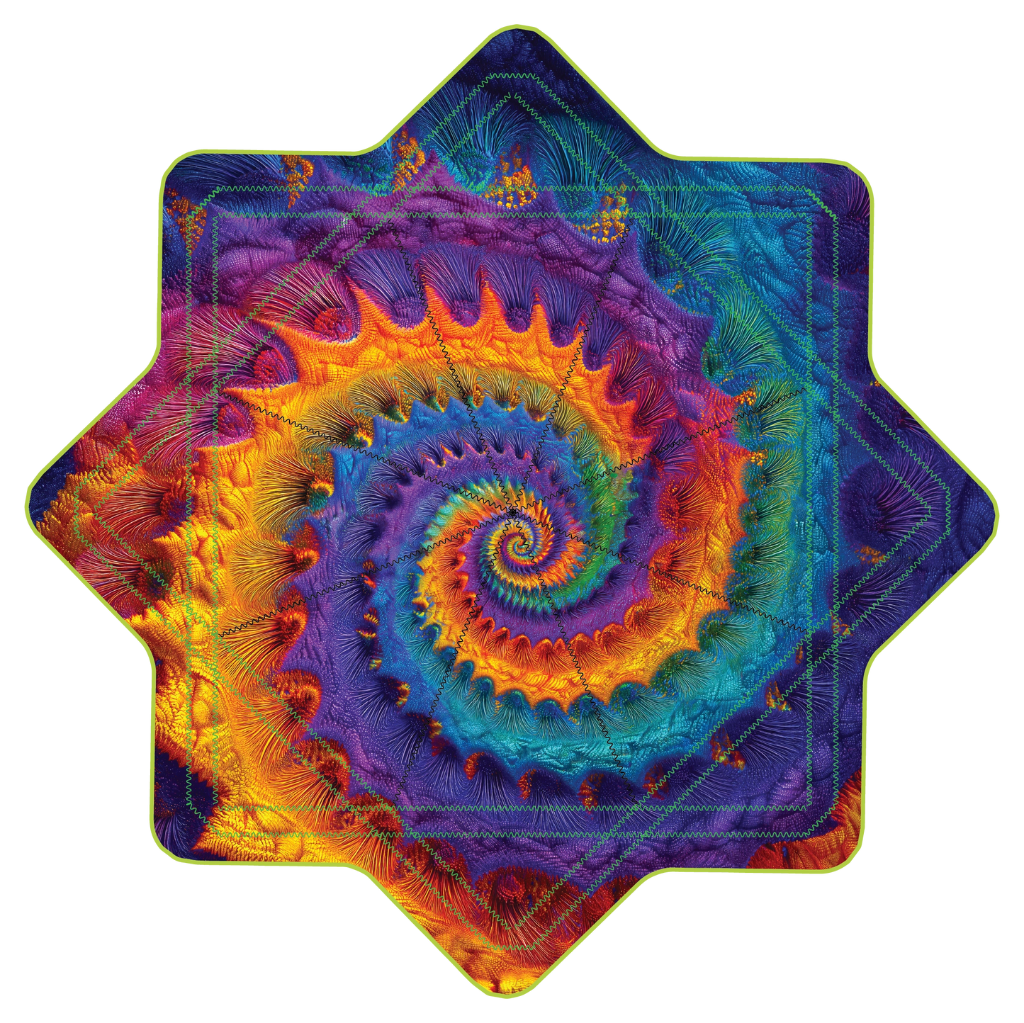 Fractal Tye Dye –  GlowStar- LED Light Up 26" (Ships By Nov. 10th)