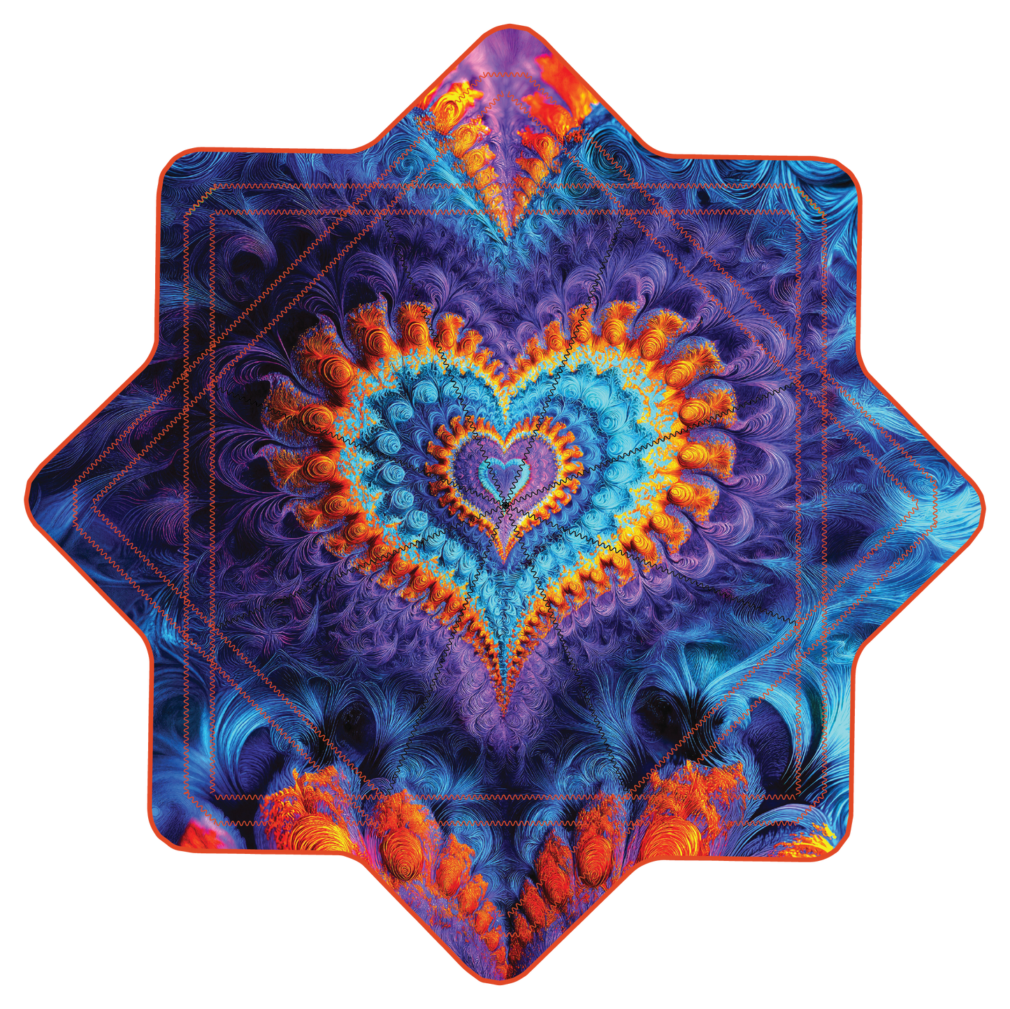 Heart Fractal – GlowStar- LED Light Up 26" (Ready To Ship)