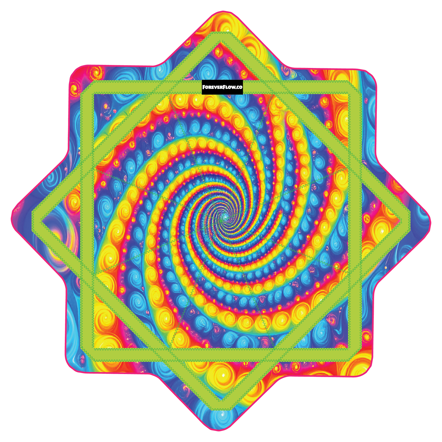 Rainbow Fractal Swirl – GlowStar- LED Light Up 26" (Ready To Ship)