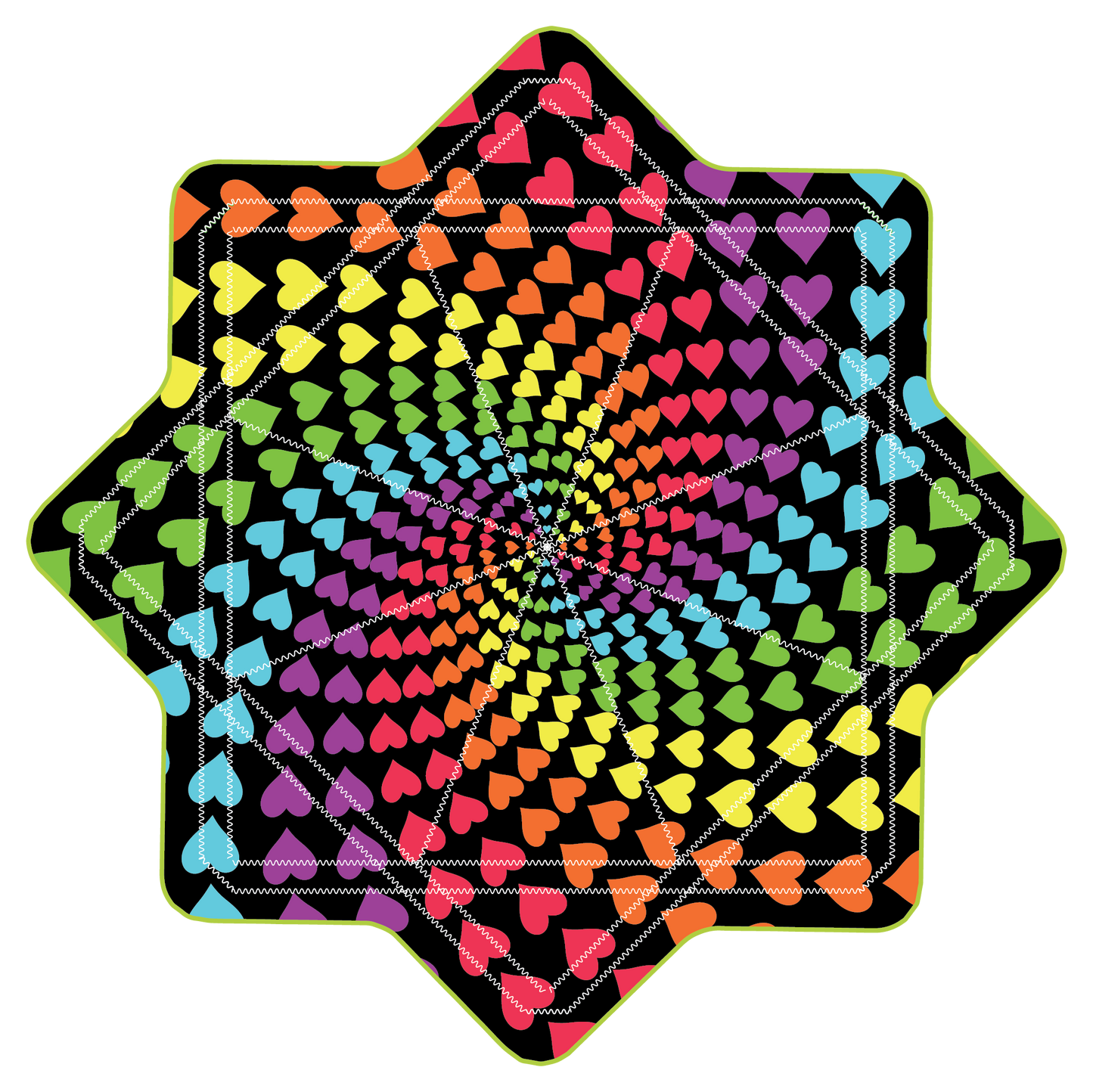 Rainbow Heart Switch – GlowStar- LED Light Up 26" (Ready To Ship)