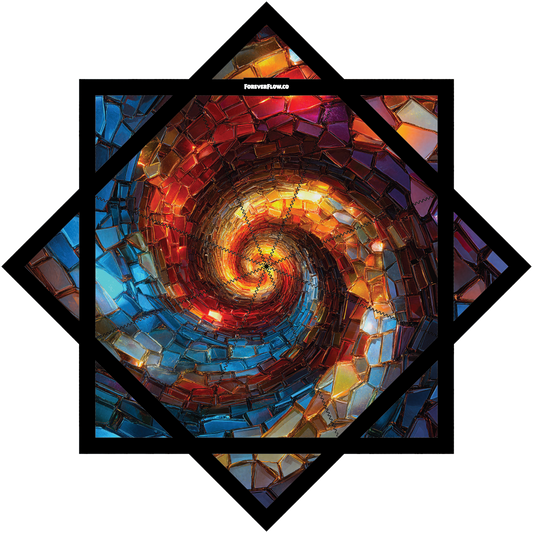 Stained Glass Circuit Board – Jumbo 48" FlowStar (Ready To Ship)