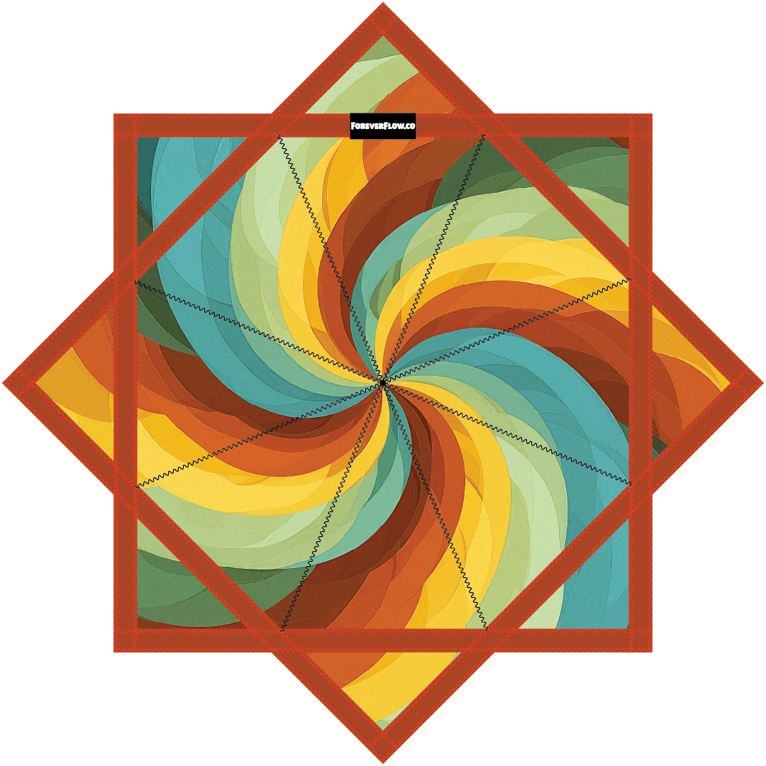 Traditional Flower and Spiral – Jumbo 48" FlowStar (Ready To Ship)