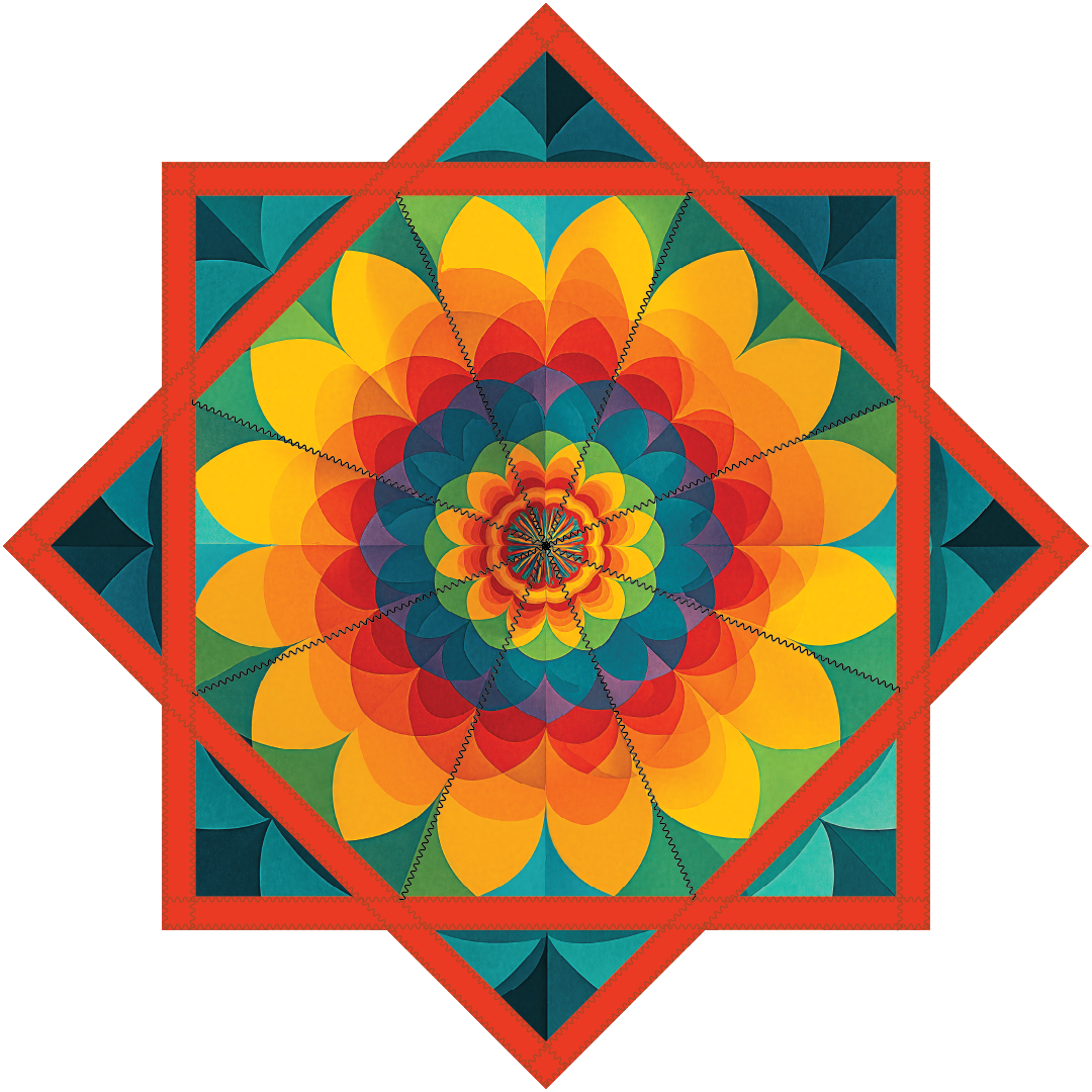 Traditional Flower and Spiral – Jumbo 48" FlowStar (Ready To Ship)