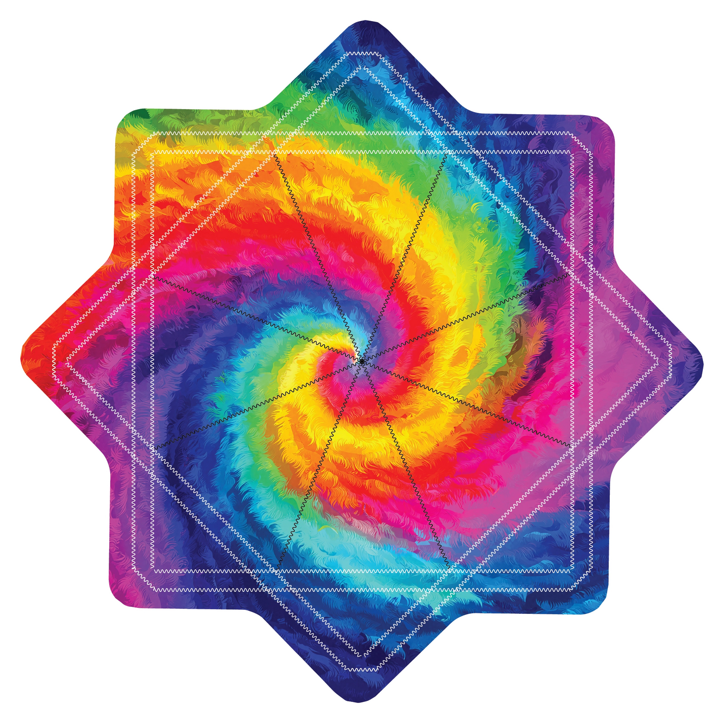 Tye Dye Visions –  GlowStar- LED Light Up 26" (Ships By Nov. 10th)