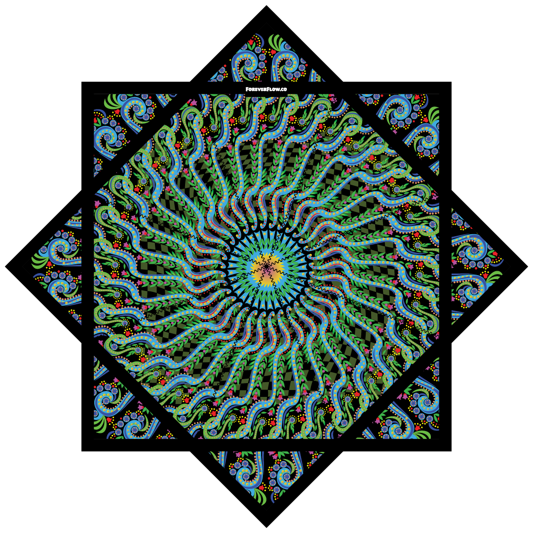Peacock Spiral – Jumbo 48" FlowStar (Ships by Aug 1)