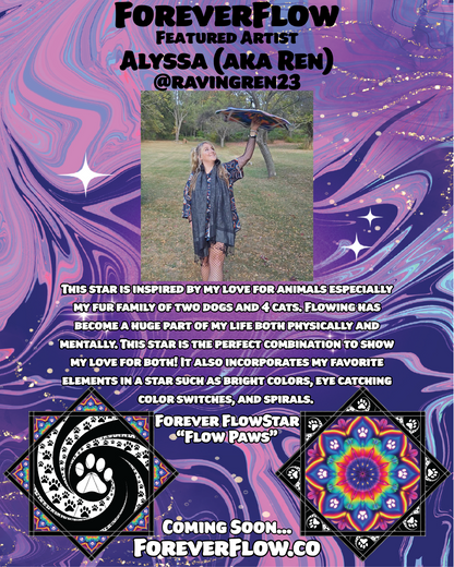 PRE SALE- Flow Paws Artwork by Alyssa (aka Ren) – Forever FlowStar 26"