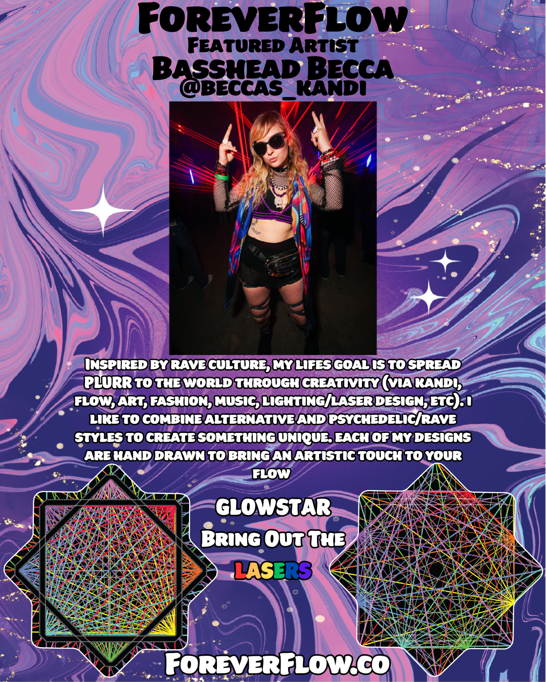 PRE SALE- Bring The Lasers Artwork By Becca Ruth  – GlowStar LED Light Up 26"