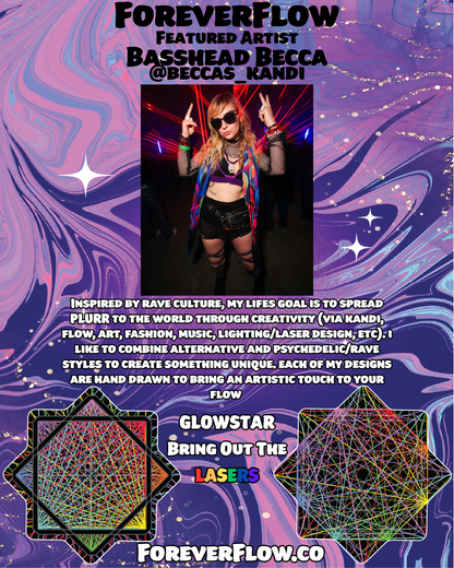 PRE SALE- Bring The Lasers Artwork By Becca Ruth  – GlowStar LED Light Up 26"