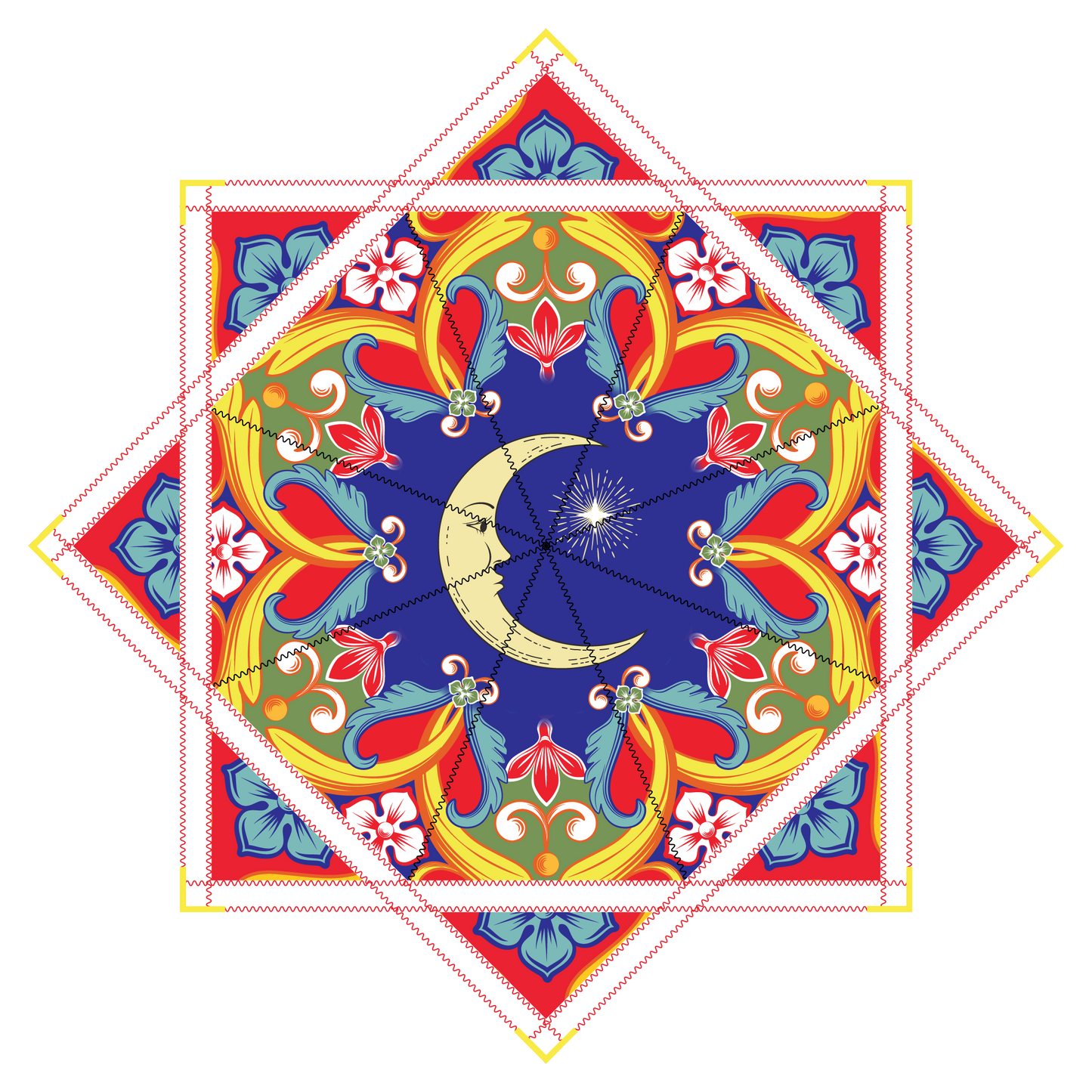 Ceramic Sun and Moon – Forever FlowStar 26" (Ready To Ship)