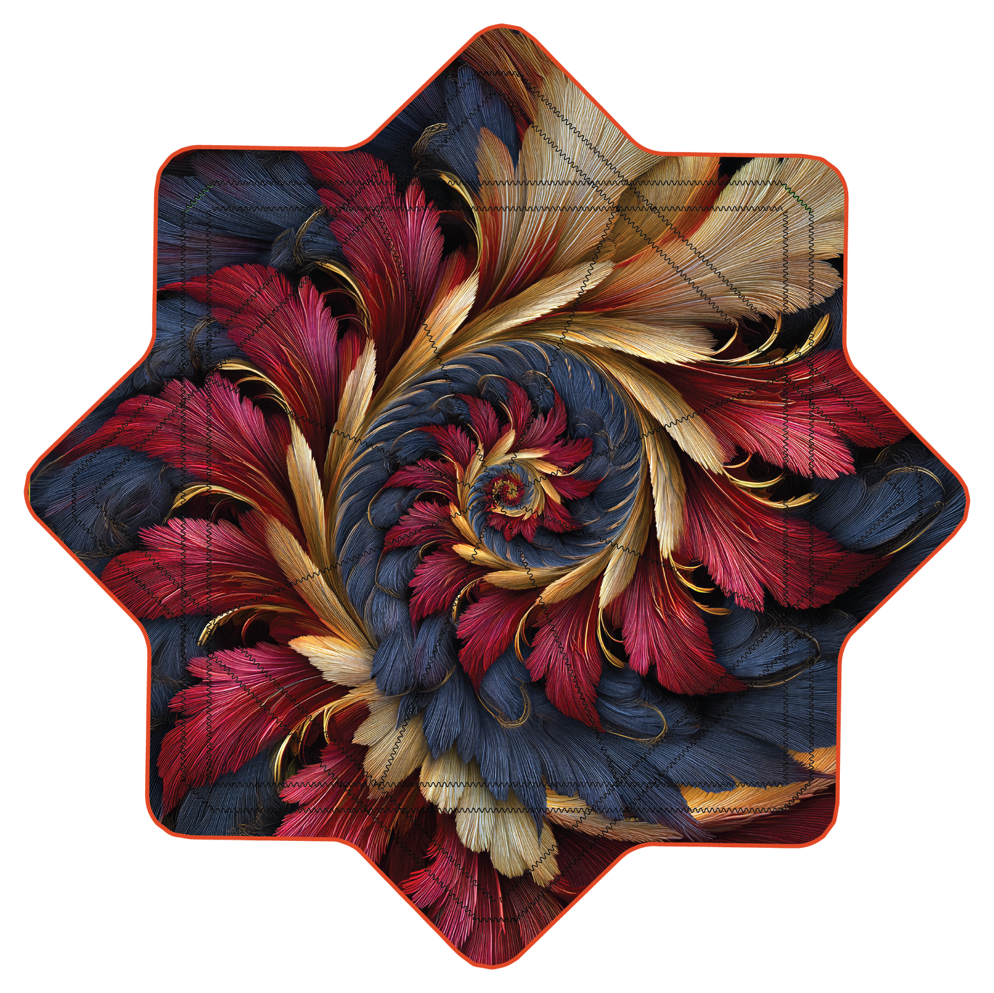 Feather Scales –  Stash Star - Velcro Pocket (Ready To Ship)