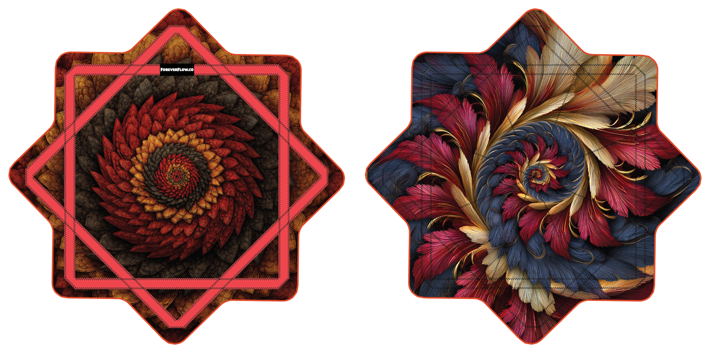 Feather Scales –  Stash Star - Velcro Pocket (Ready To Ship)