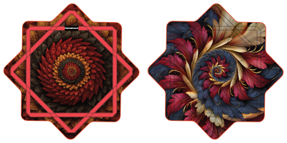 Feather Scales –  Stash Star - Velcro Pocket (Ready To Ship)