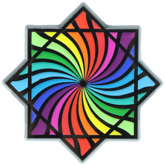 Rainbow Spiral Lapel Pin