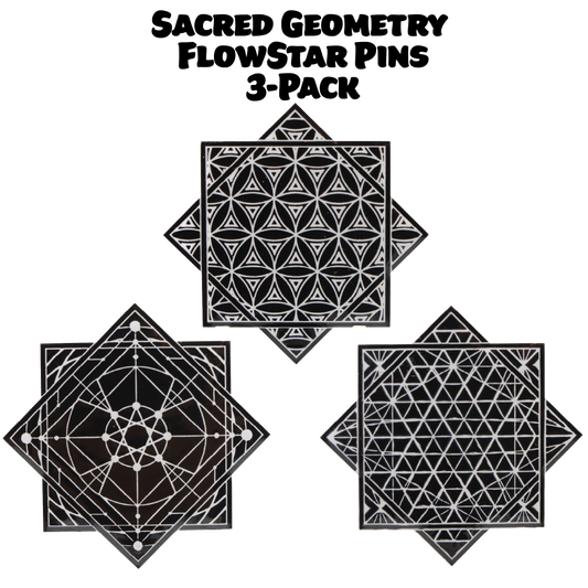 Sacred Geometry Lapel Pin 3 Pack