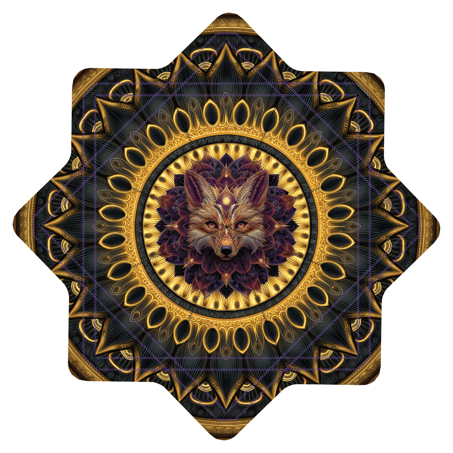 Flower Fox –  Stash Star - Velcro Pocket (Ready To Ship)