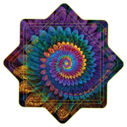 Fractal Feather –  GlowStar- LED Light Up 26" (Ships By Nov. 10th)