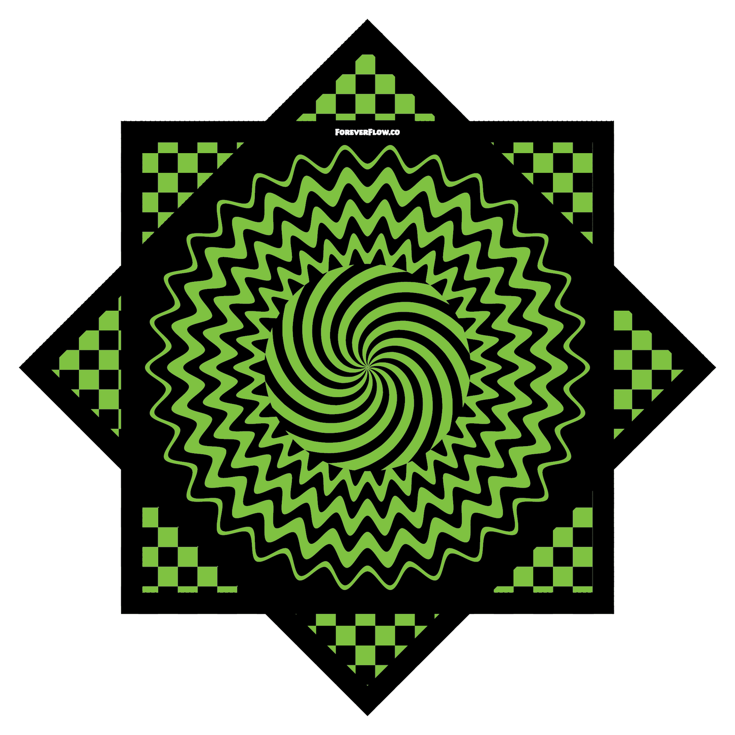Lime Fractals – Forever FlowStar 26" (Ships By Jan. 10th)