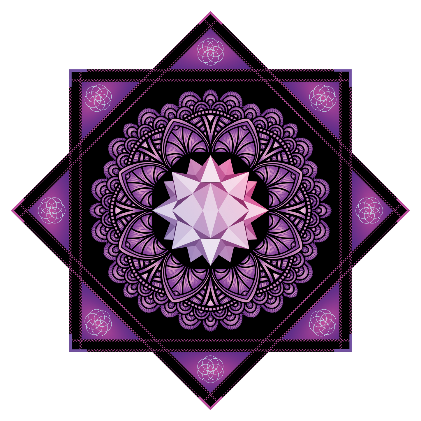 Midnight Bloom – Forever FlowStar 26" (Ready to Ship)