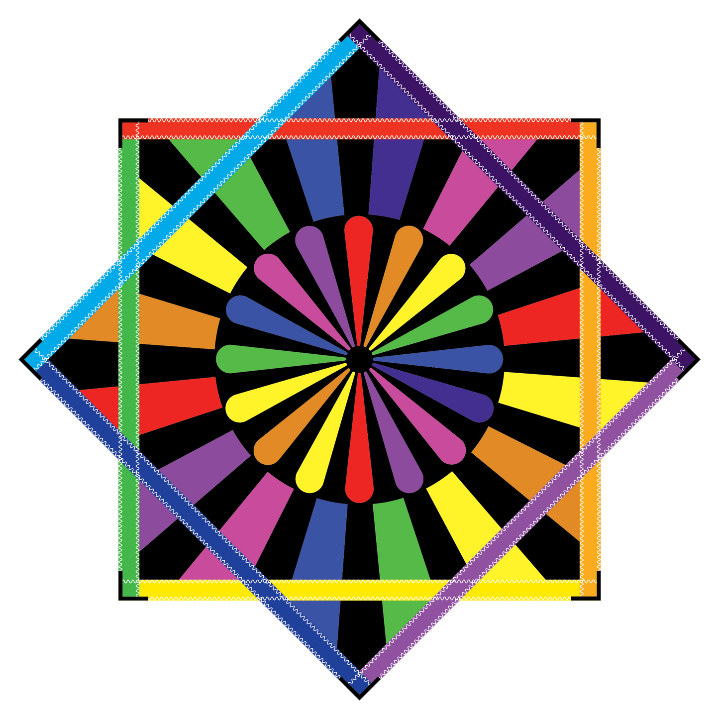 Round Rainbow – Travel FlowStar 14" (Ready To Ship-Drops Aug. 20th)