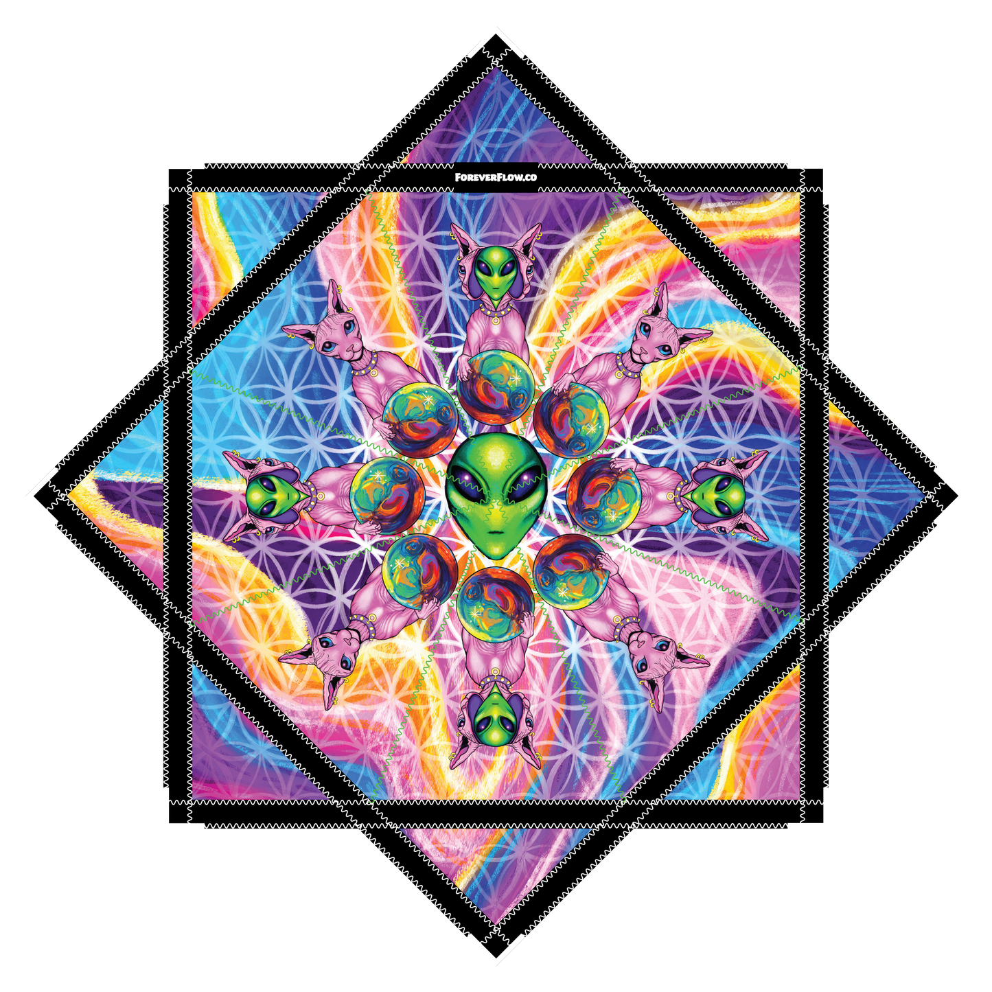 " Cats ARE Aliens " by Spencer Helix – Forever FlowStar 26" (Pre-Sale)