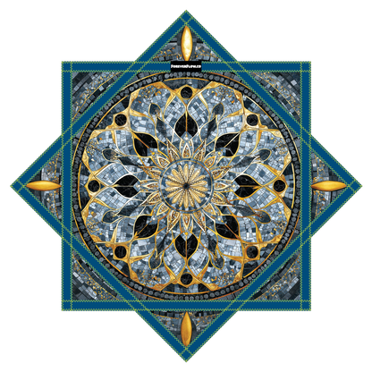 Stone Floor Mosaic – Forever FlowStar 26" (Ready To Ship)