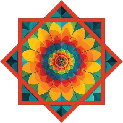 Traditional Flower and Spiral – Jumbo 48" FlowStar (Ready To Ship)