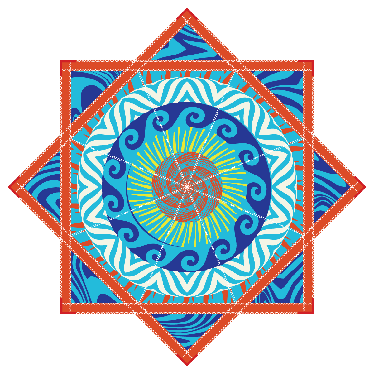 Tranquil Reset – Mini FlowStar 24" (Ready To Ship)