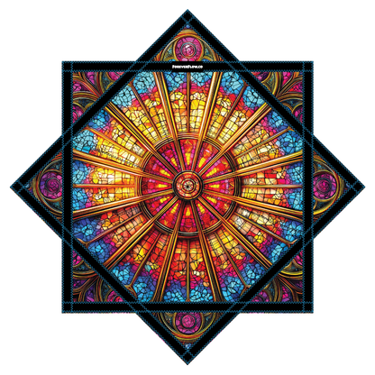 Warm and Cool Stained Glass – Forever FlowStar 26" (Ready To Ship)